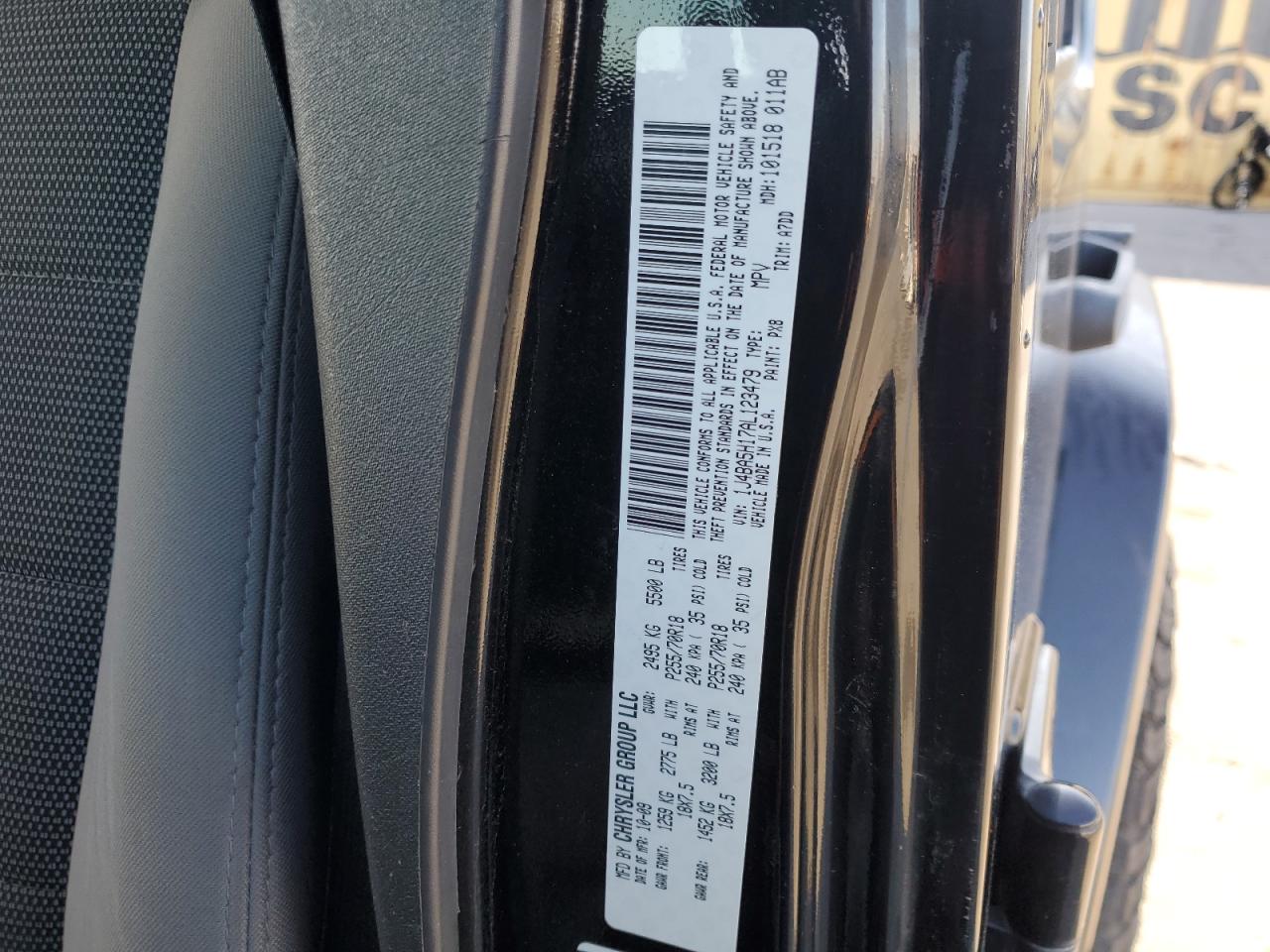 2010 Jeep Wrangler VIN 1J4BA5H17AL123479 Copart auction photo, front end / side damage thumbnail 13