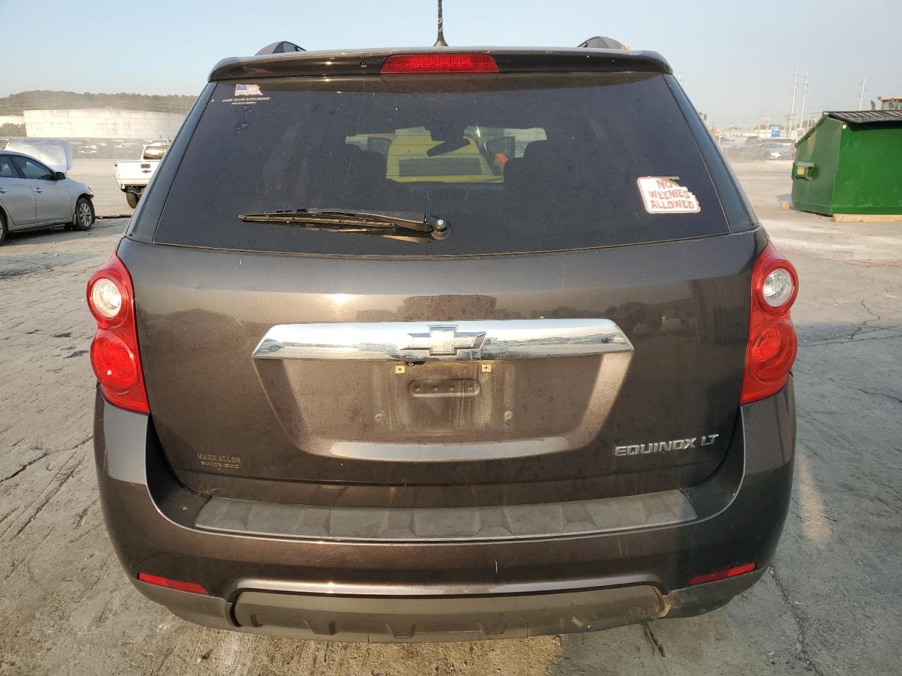 2013 Chevrolet Equinox VIN 2GNALDEK5D6396881 Copart auction photo, front end / hail damage thumbnail 6