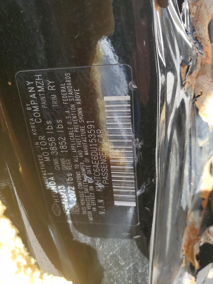 2013 Hyundai Veloster VIN KMHTC6AE6DU153591 Copart auction photo, all over / hail damage thumbnail 13