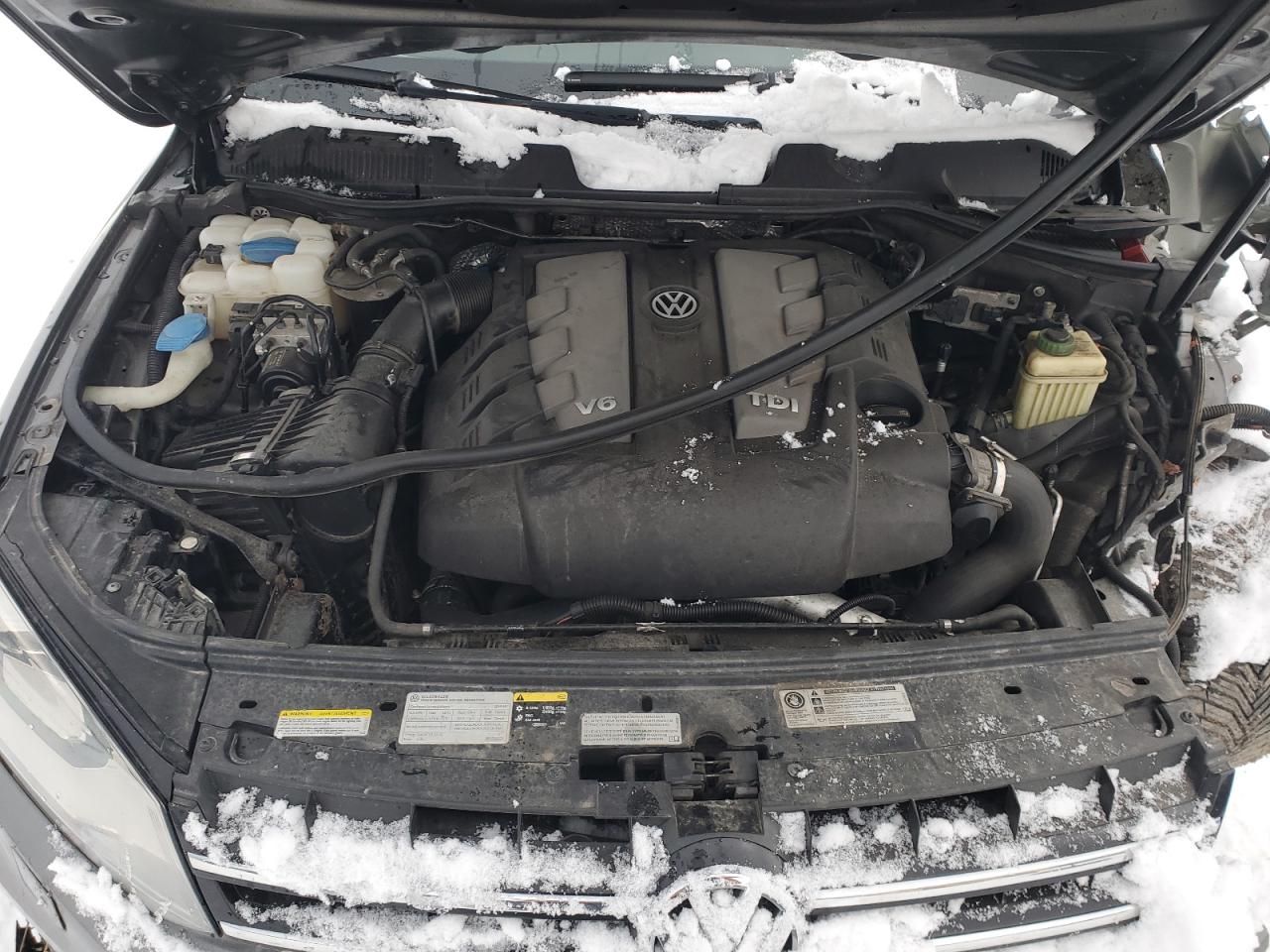 2014 Volkswagen Touareg VIN WVGDP9BP7ED006076 Copart auction photo, side damage thumbnail 13