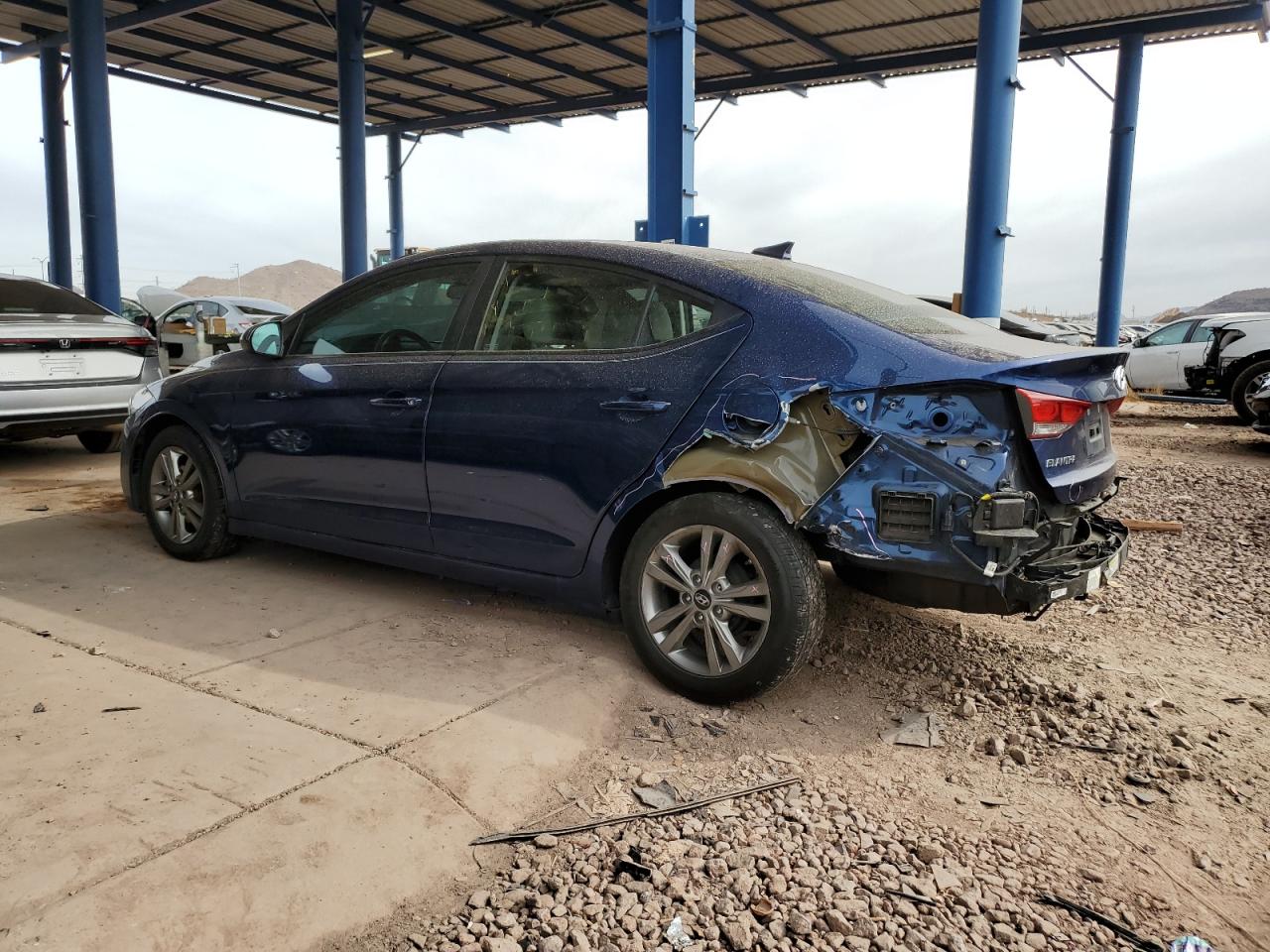 2017 Hyundai Elantra VIN 5NPD84LF4HH049914 Copart auction photo, rear end / side damage thumbnail 2