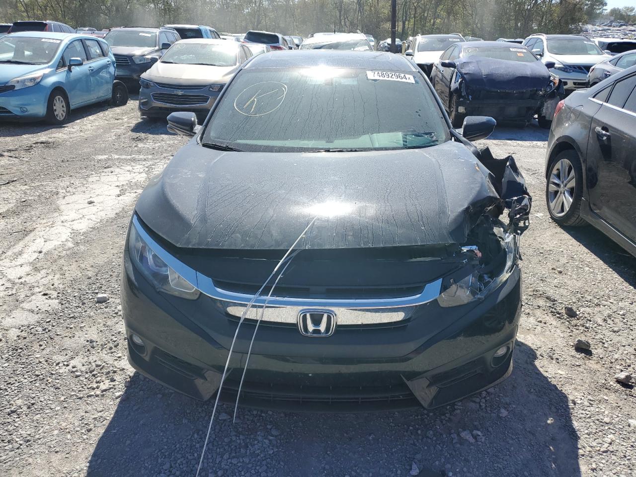 2016 Honda Civic VIN 19XFC1F31GE030926 Copart auction photo, front end / side damage thumbnail 5