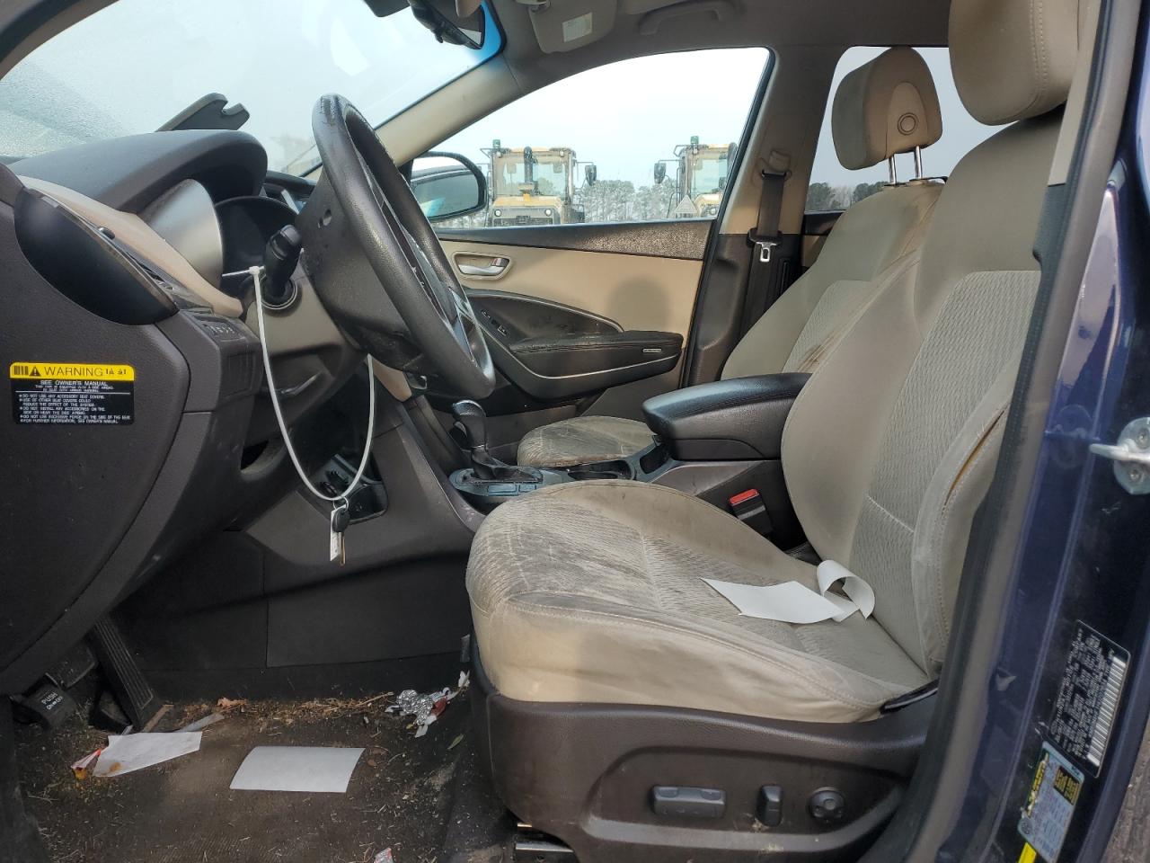 2017 Hyundai Santa Fe VIN KM8SM4HF1HU207834 Copart auction photo, side / front end damage thumbnail 7
