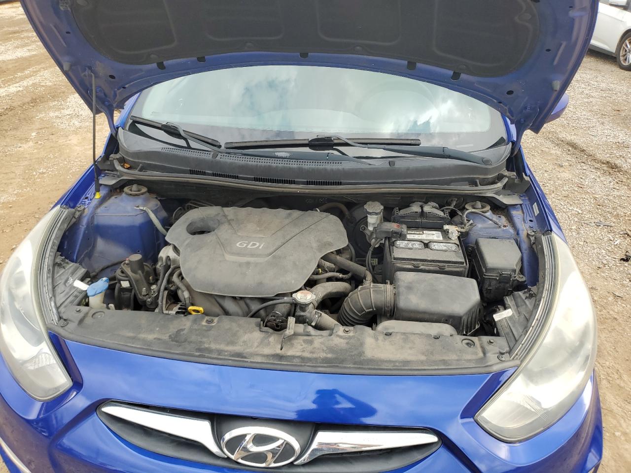 2013 Hyundai Accent VIN KMHCU4AEXDU372362 Copart auction photo, rear end / minor dent/scratches damage thumbnail 11