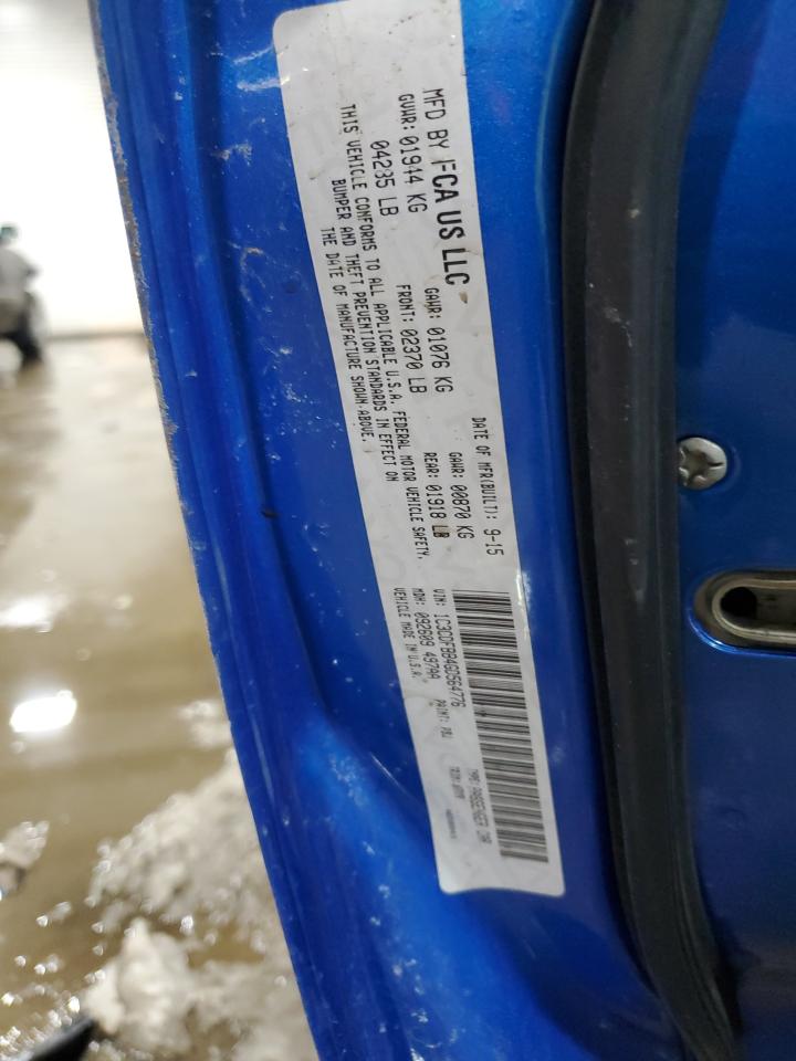2016 Dodge Dart VIN 1C3CDFBB4GD564776 Copart auction photo, rear end damage thumbnail 12