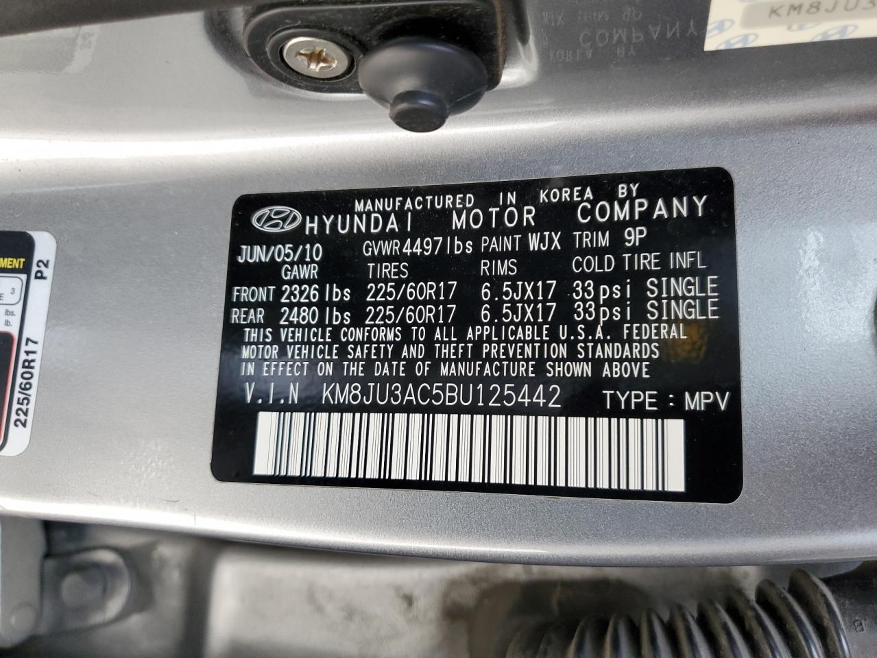 2011 Hyundai Tucson VIN KM8JU3AC5BU125442 Copart auction photo, side damage thumbnail 14
