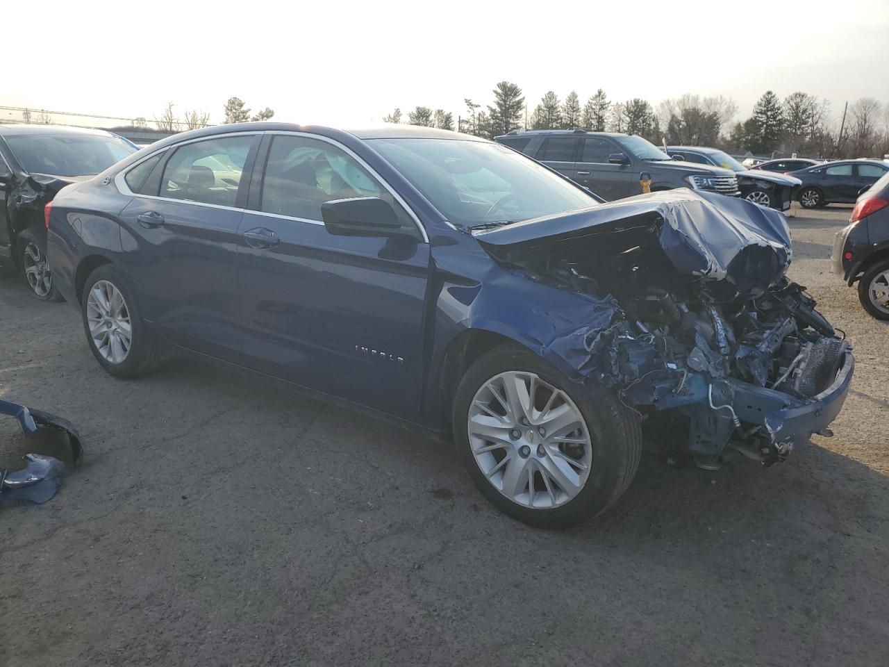 2014 Chevrolet Impala VIN 1G11Y5SL6EU155940 Copart auction photo, front end / side damage thumbnail 4