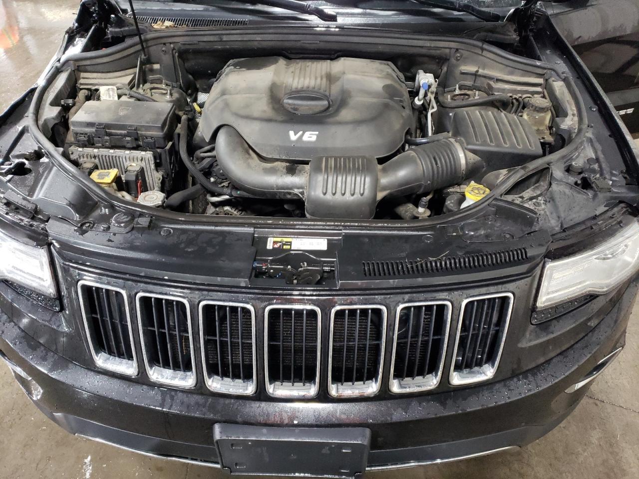 2014 Jeep Grand Cherokee VIN 1C4RJFBG8EC233583 Copart auction photo, front end / side damage thumbnail 12