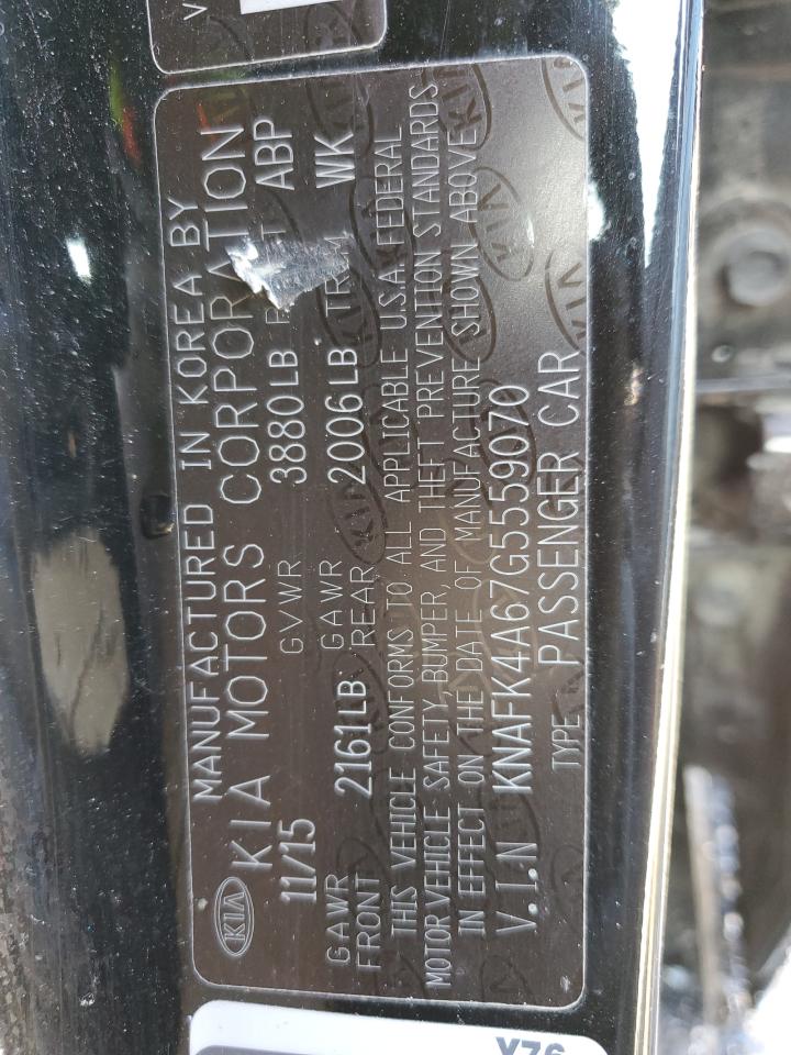 2016 KIA Forte VIN KNAFK4A67G5559070 Copart auction photo, front end / side damage thumbnail 12
