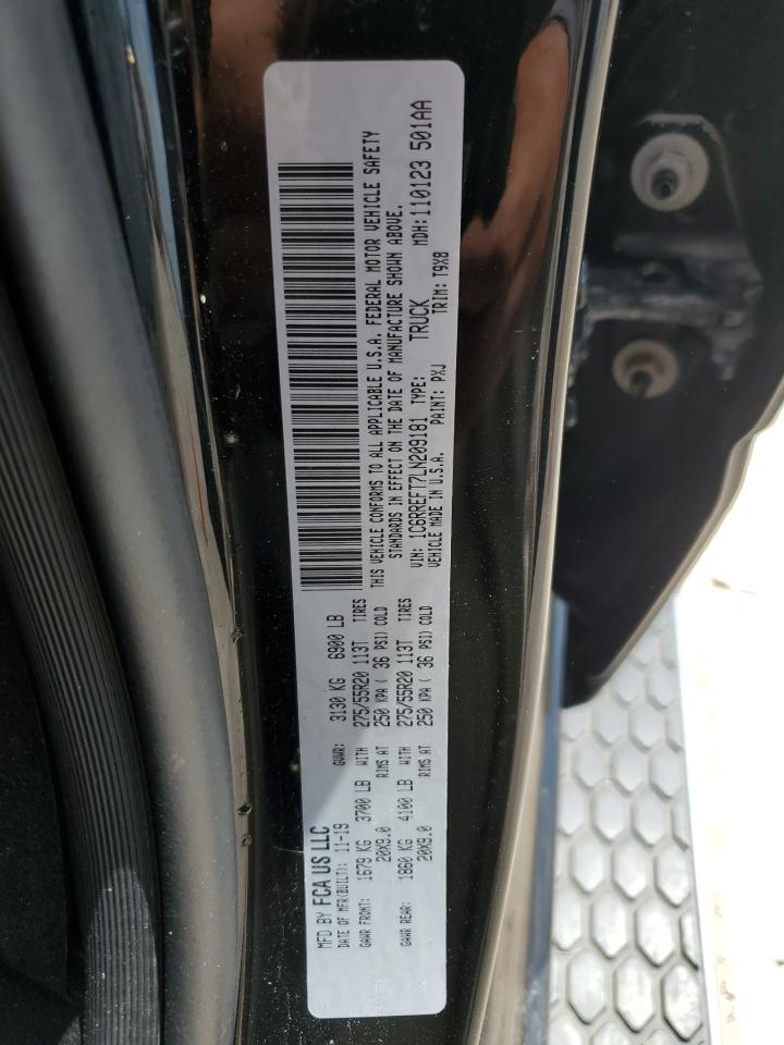 2020 RAM 1500 VIN 1C6RREFT7LN209181 Copart auction photo, front end damage thumbnail 14