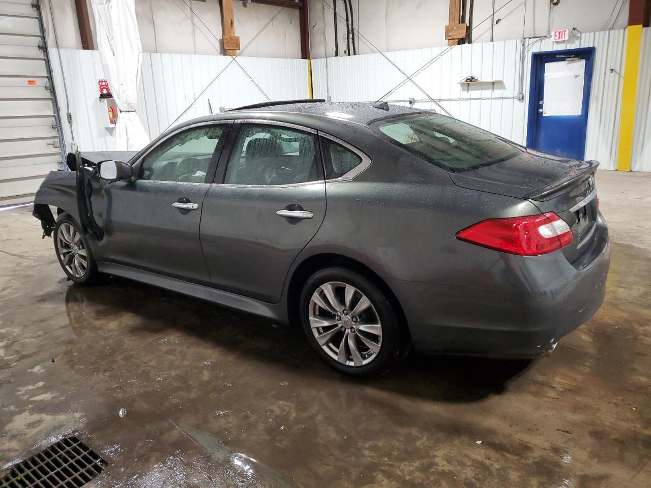 2012 Infiniti M VIN JN1BY1AR2CM395528 Copart auction photo, front end / side damage thumbnail 2