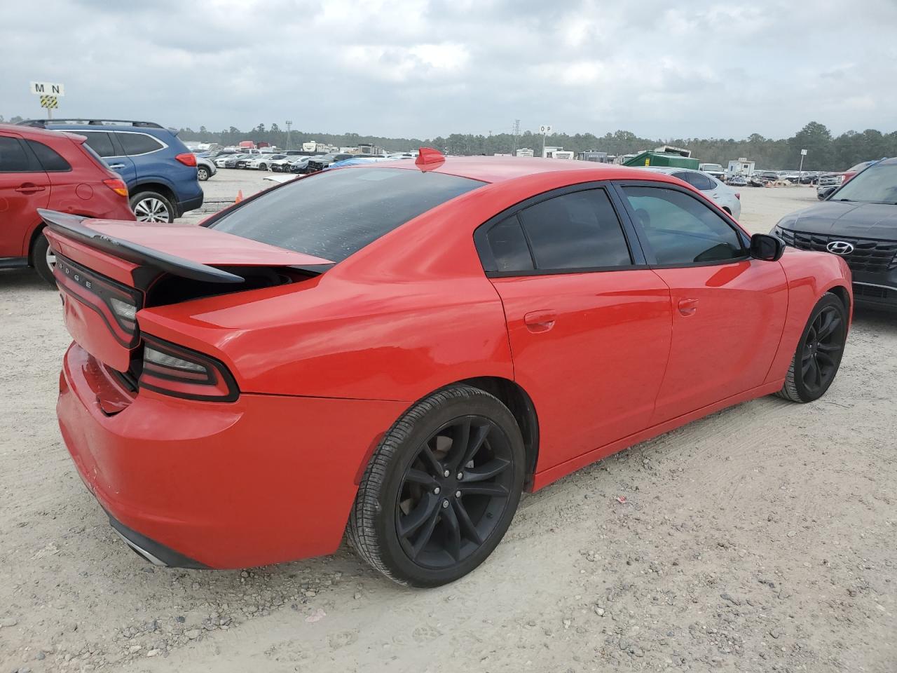 2016 Dodge Charger VIN 2C3CDXHG3GH163201 Copart auction photo, rear end damage thumbnail 3