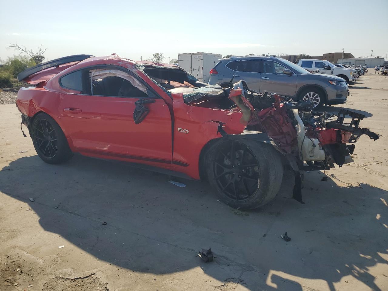 2017 Ford Mustang VIN 1FA6P8CF3H5265004 Copart auction photo, rollover damage thumbnail 4