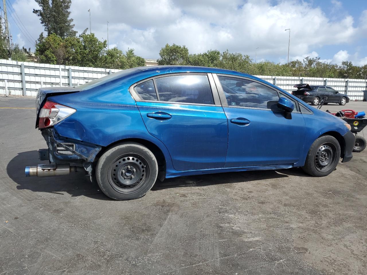 2012 Honda Civic VIN 19XFB2F52CE070212 Copart auction photo, rear end / side damage thumbnail 3