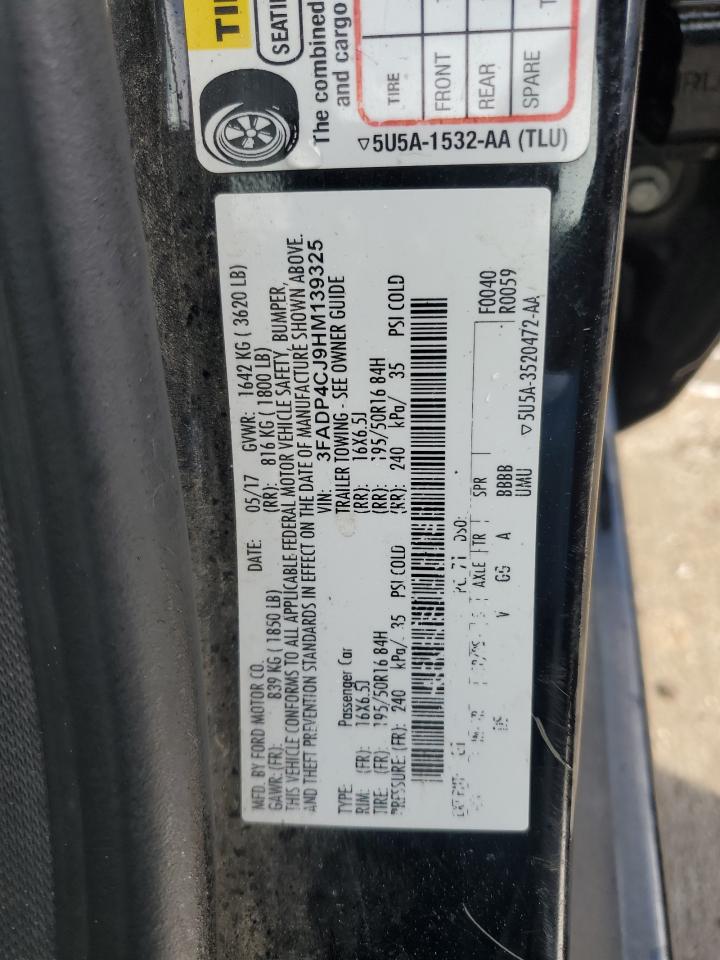 2017 Ford Fiesta VIN 3FADP4CJ9HM139325 Copart auction photo, front end / side damage thumbnail 13
