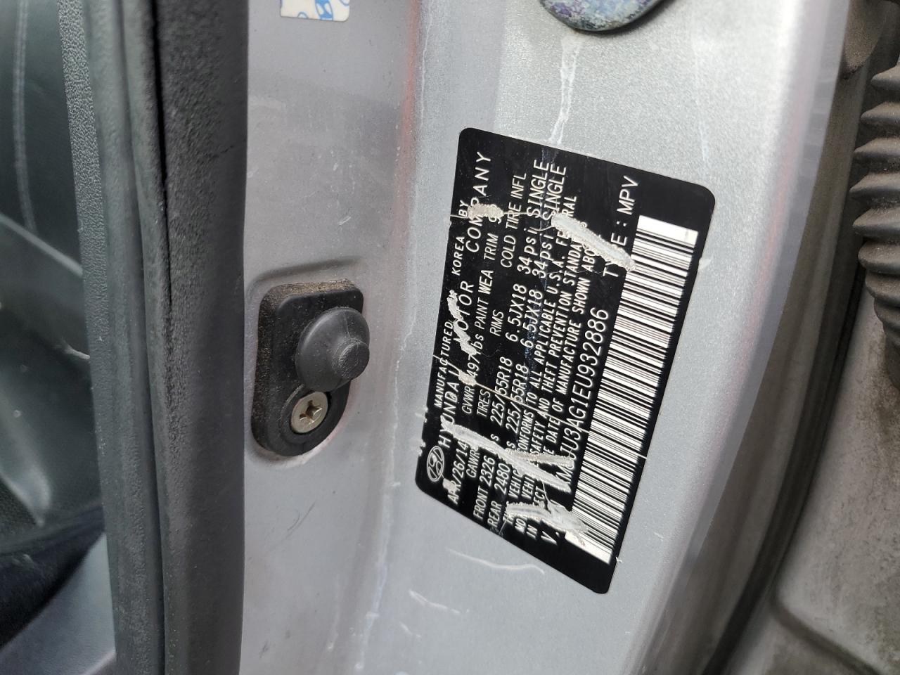 2014 Hyundai Tucson VIN KM8JU3AG1EU932886 Copart auction photo, minor dent/scratches damage thumbnail 13