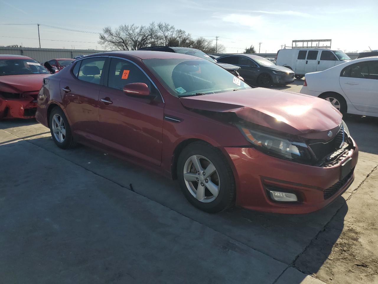 2014 KIA Optima VIN 5XXGM4A79EG272171 Copart auction photo, front end / rear end damage thumbnail 4