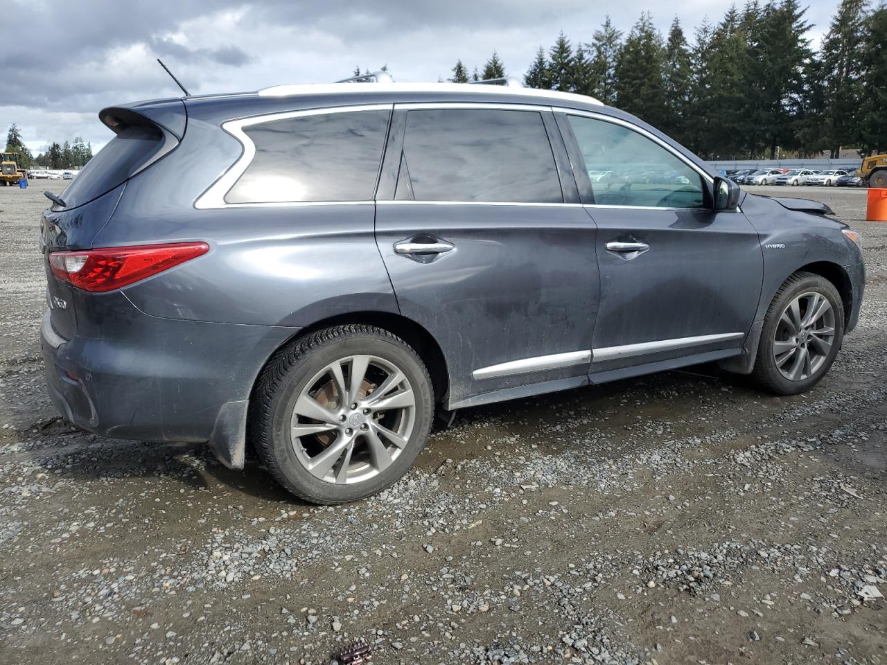2014 Infiniti QX60 VIN 5N1CL0MM9EC512911 Copart auction photo, front end / side damage thumbnail 3