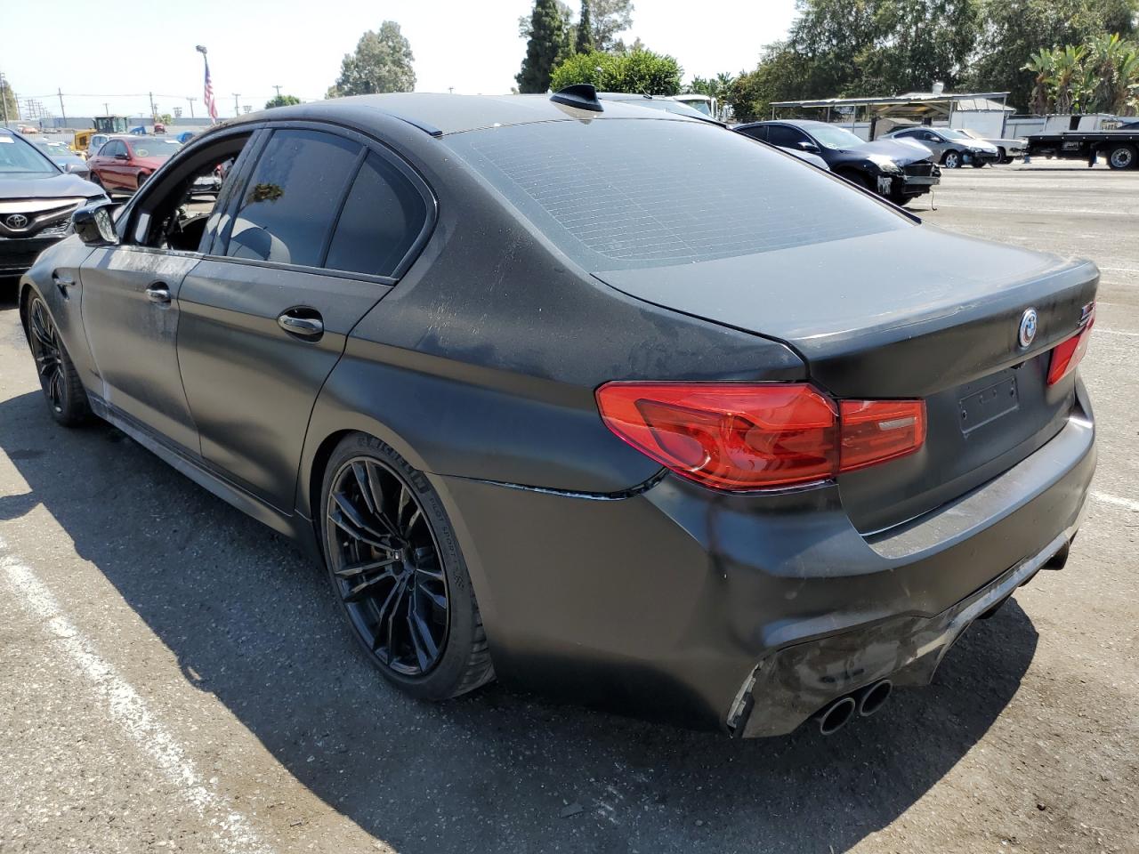 2020 BMW M5 VIN WBSJF0C02LB449079 Copart auction photo, burn damage thumbnail 2