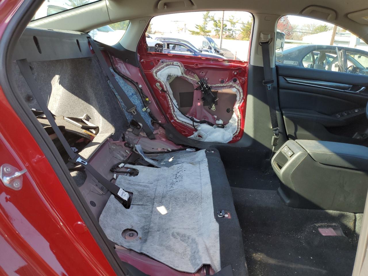 2022 Honda Accord VIN 1HGCV1F46NA026801 Copart auction photo, vandalism / stripped damage thumbnail 10
