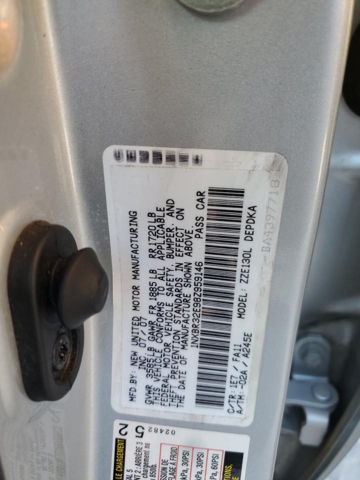 2008 Toyota Corolla VIN 1NXBR32E98Z959146 Copart auction photo, side / minor dent/scratches damage thumbnail 12