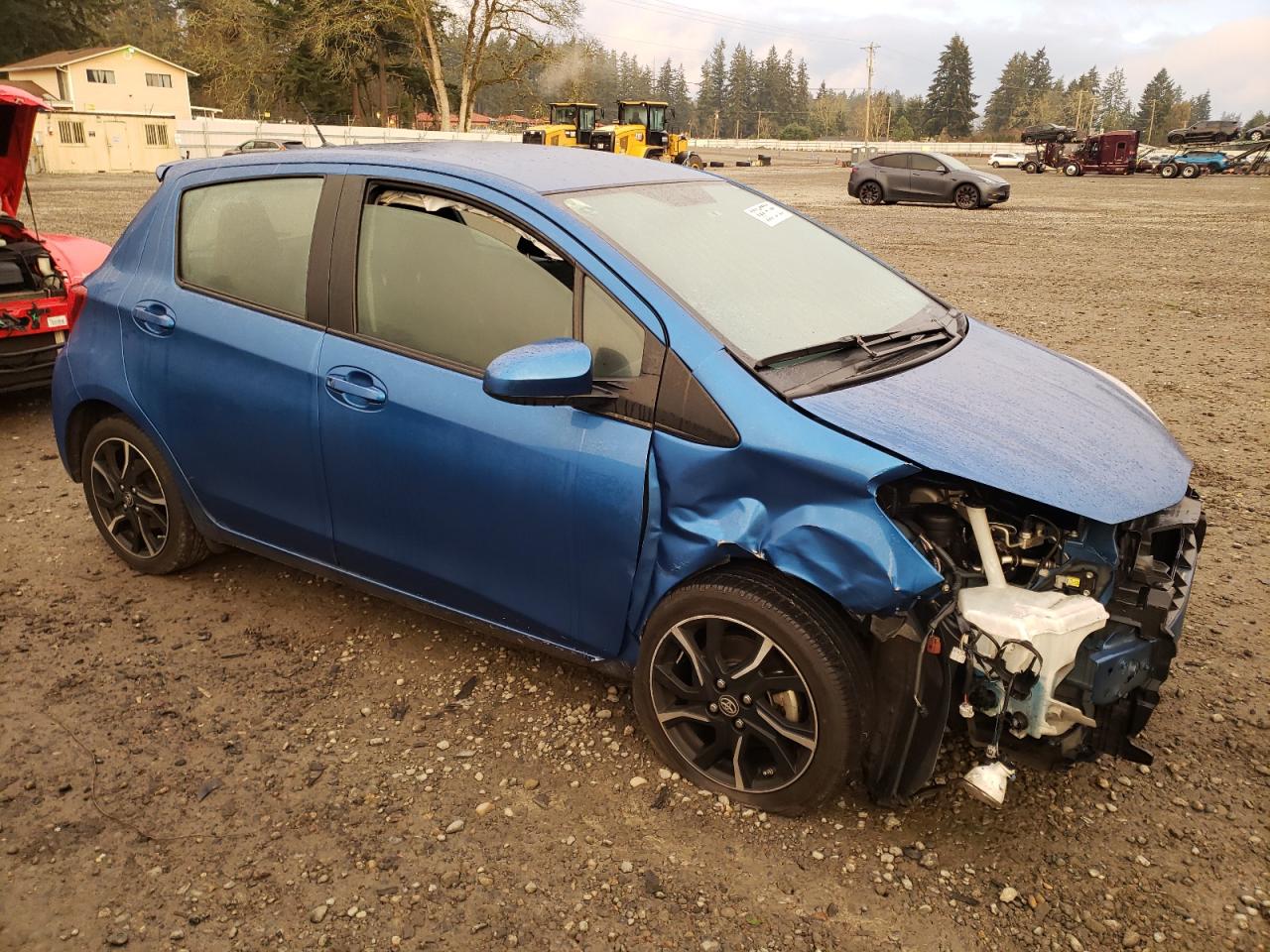 2016 Toyota Yaris VIN VNKKTUD33GA066470 Copart auction photo, front end / side damage thumbnail 4