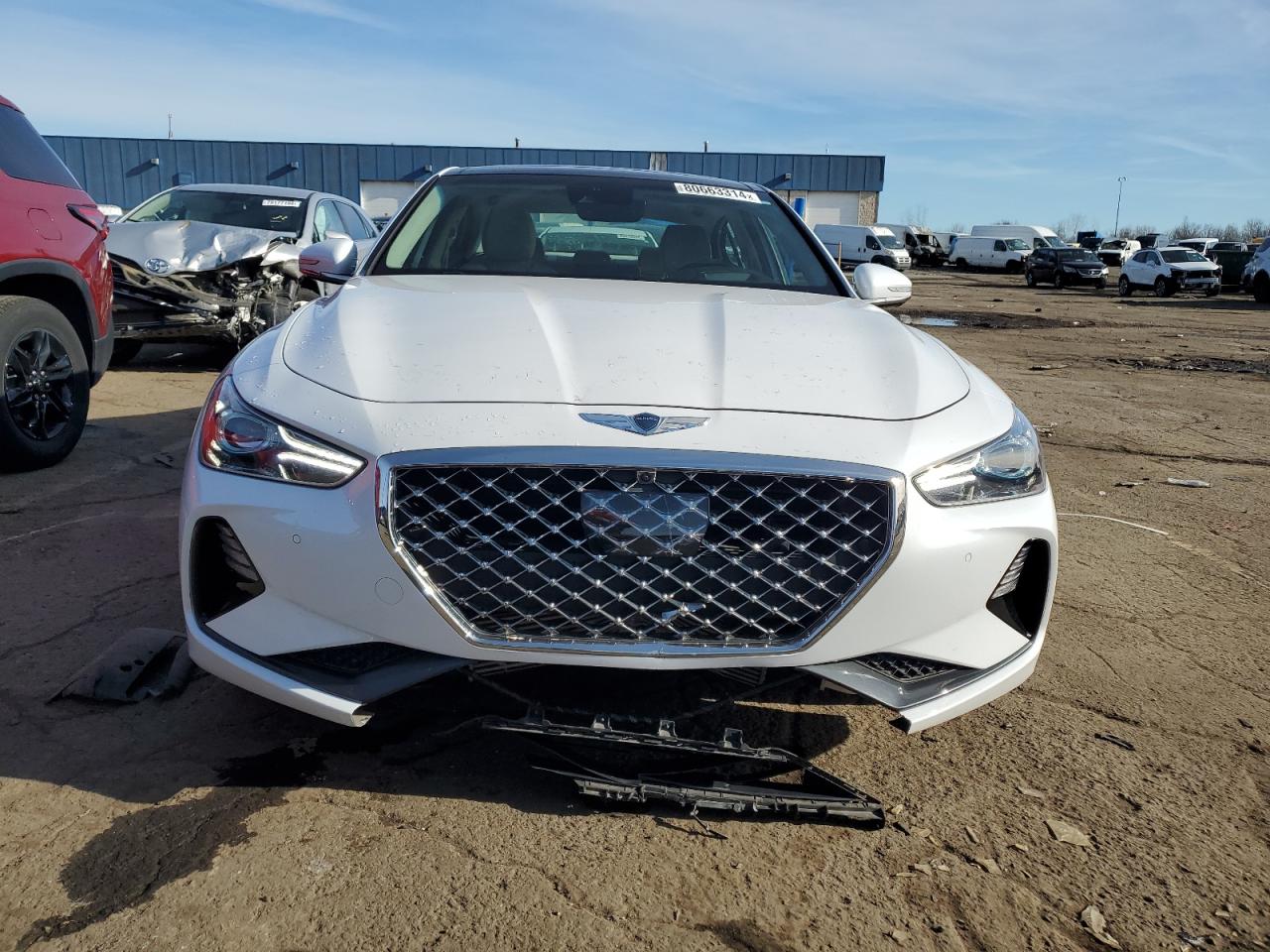 2019 Genesis G70 VIN KMTG44LA4KU038214 Copart auction photo, front end damage thumbnail 5