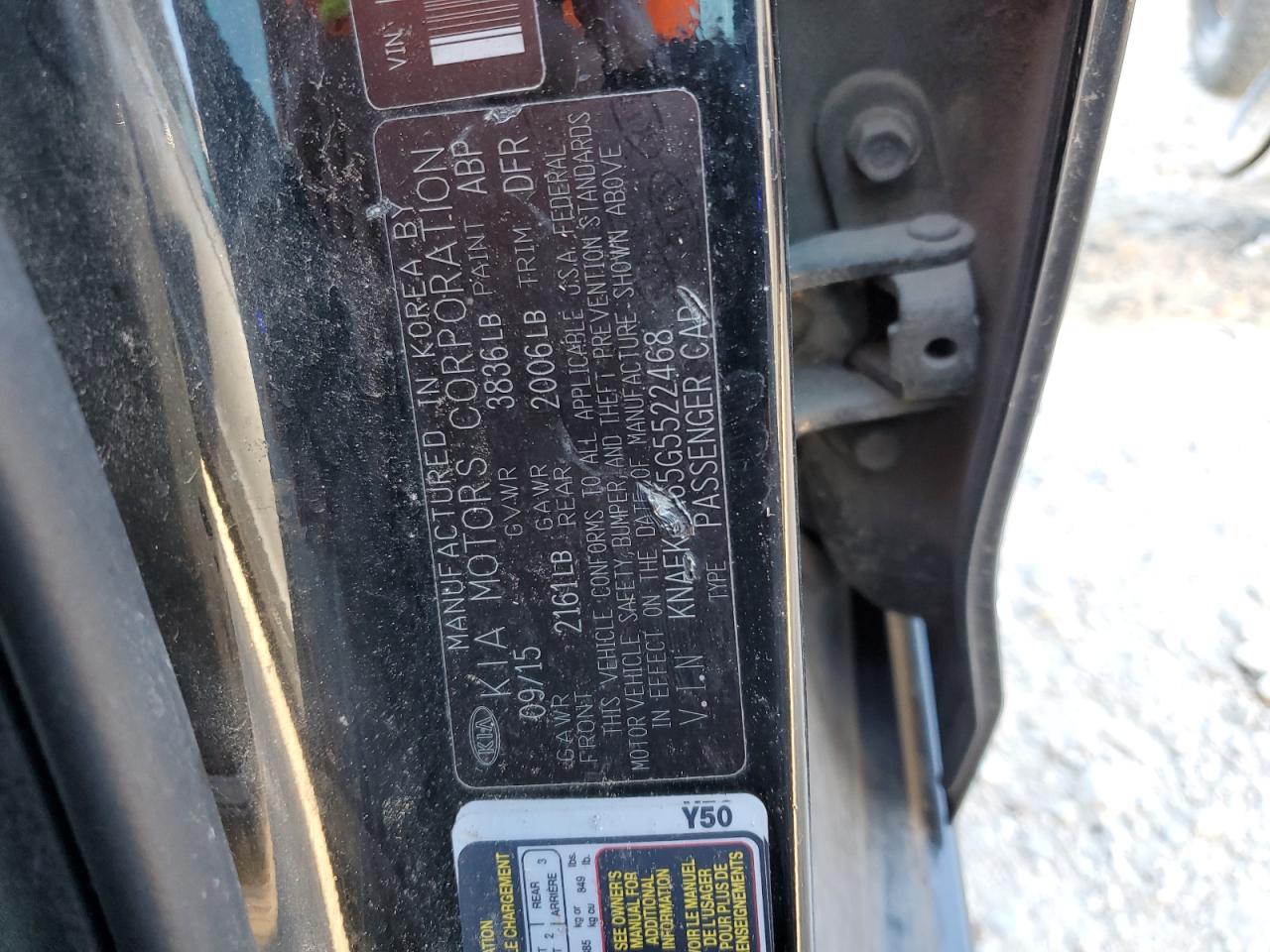 2016 KIA Forte VIN KNAFK4A65G5522468 Copart auction photo, undercarriage damage thumbnail 12