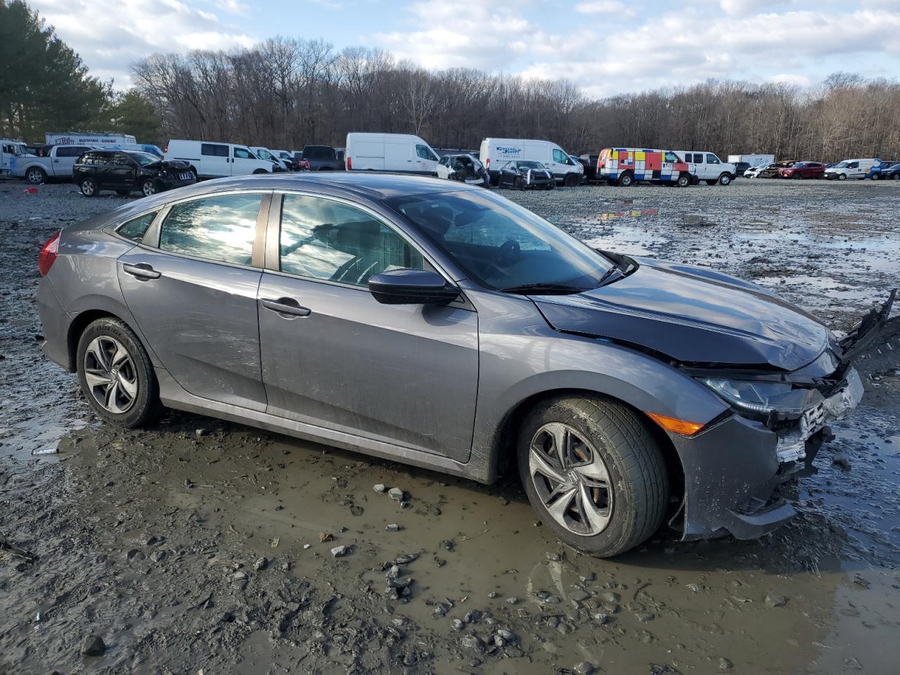 2019 Honda Civic VIN 2HGFC2F67KH574085 Copart auction photo, front end damage thumbnail 4