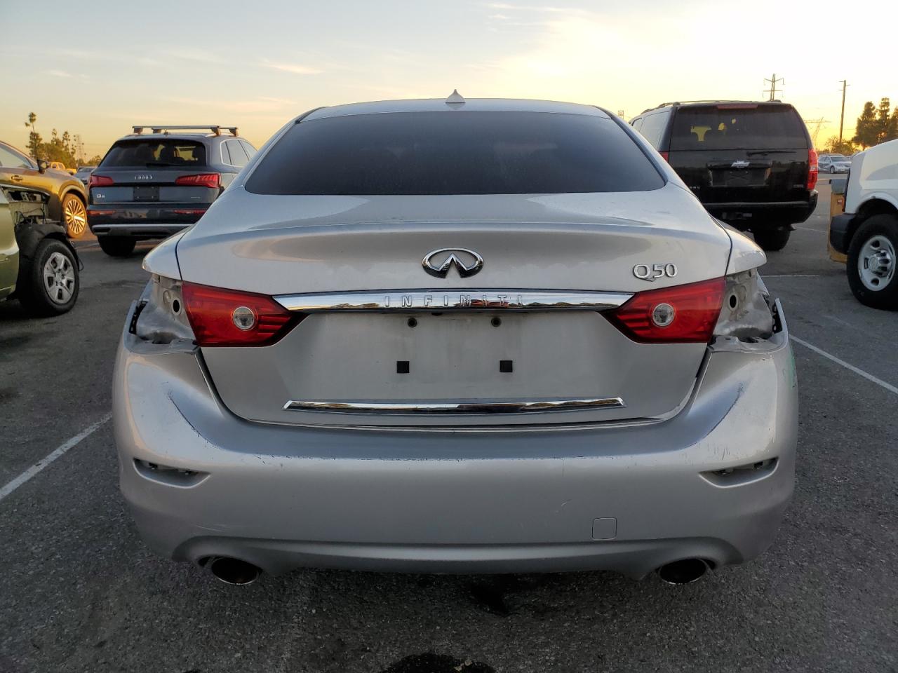 2014 Infiniti Q50 VIN JN1AV7AP3EM691179 Copart auction photo, all over damage thumbnail 6