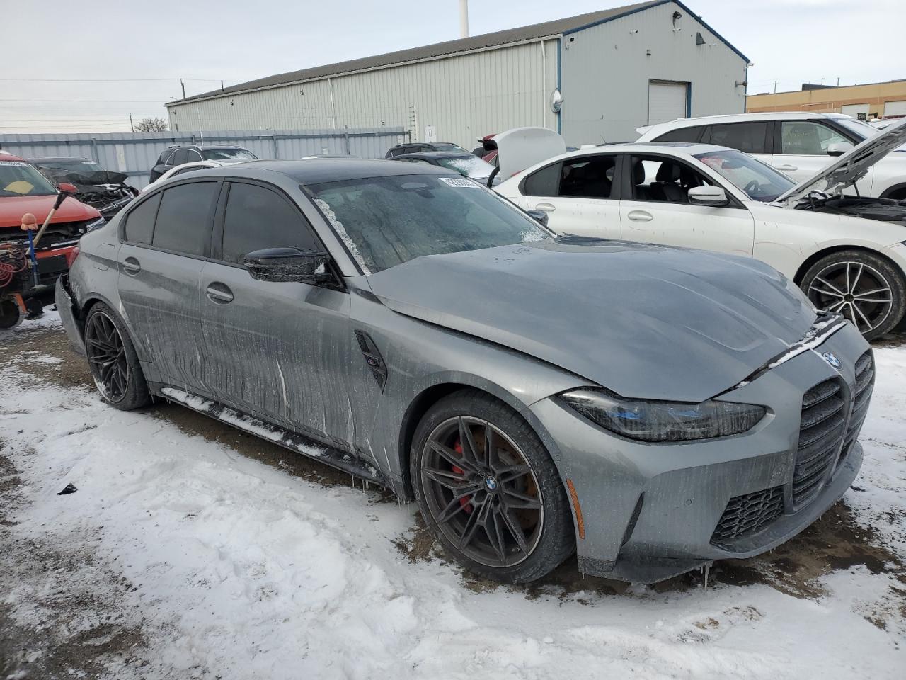2024 BMW M3 VIN WBS43AY05RFT40007 Copart auction photo, front end / rear end damage thumbnail 4