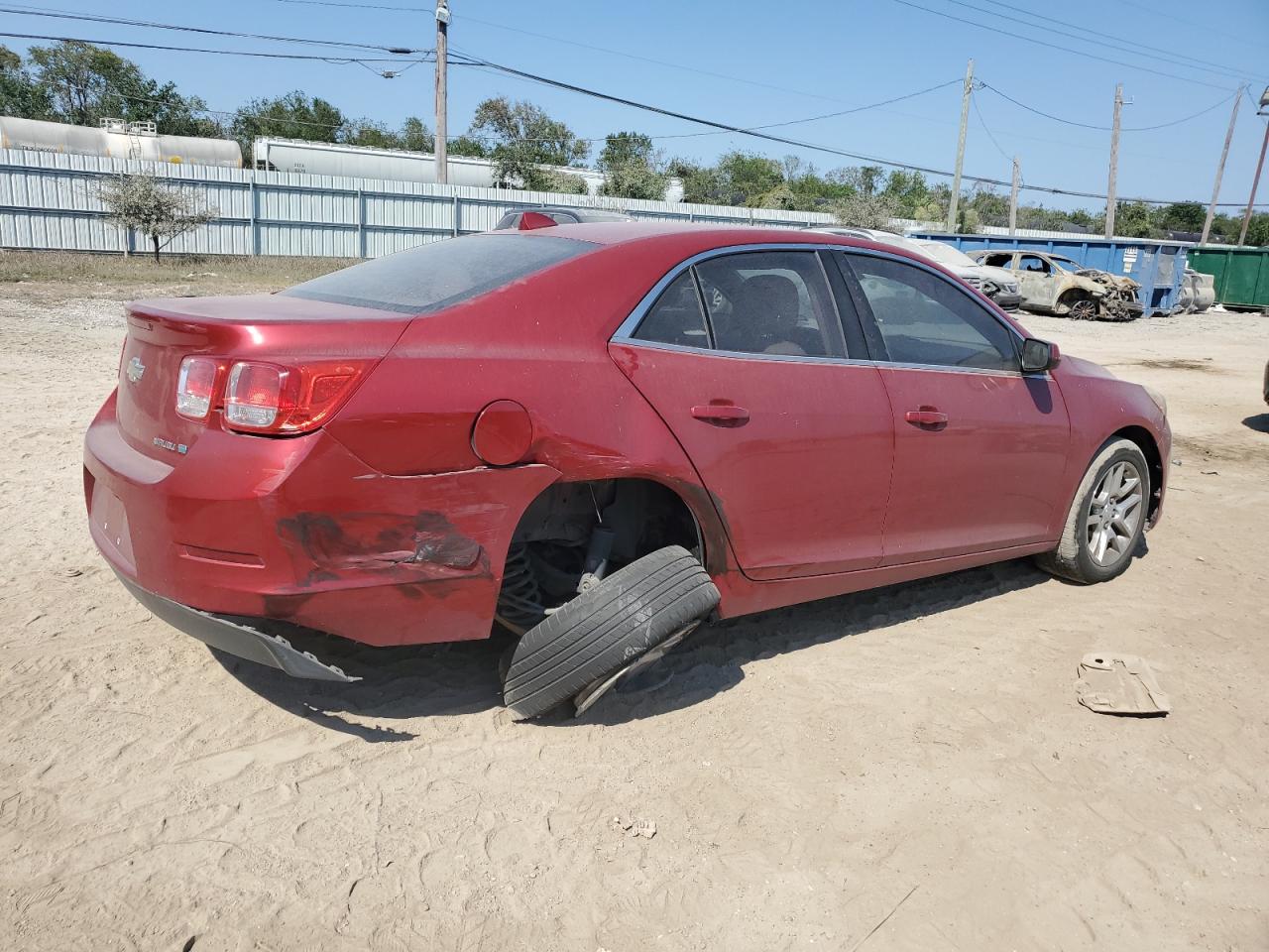 2013 Chevrolet Malibu VIN 1G11F5RR7DF120813 Copart auction photo, rear end / minor dent/scratches damage thumbnail 3