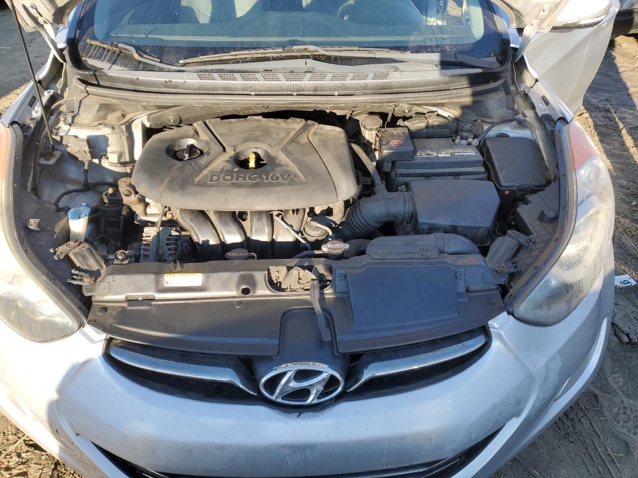 2013 Hyundai Elantra VIN 5NPDH4AE6DH166673 Copart auction photo, rear end / minor dent/scratches damage thumbnail 11