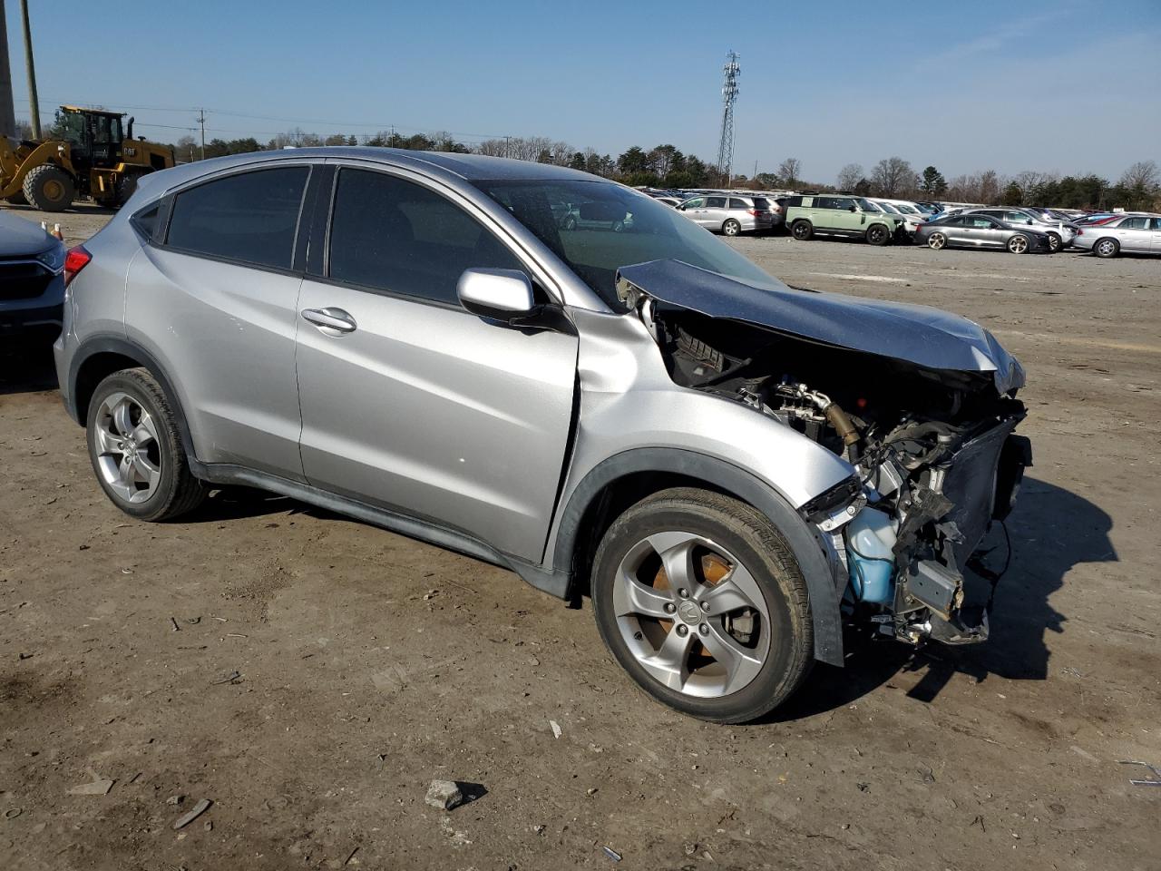 2018 Honda HR-V VIN 3CZRU6H30JG728227 Copart auction photo, front end / frame damage damage thumbnail 4