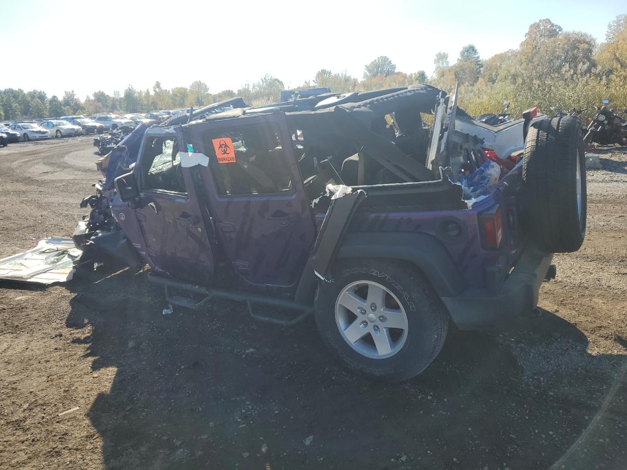 2017 Jeep Wrangler VIN 1C4BJWDG1HL742546 Copart auction photo, rollover damage thumbnail 2