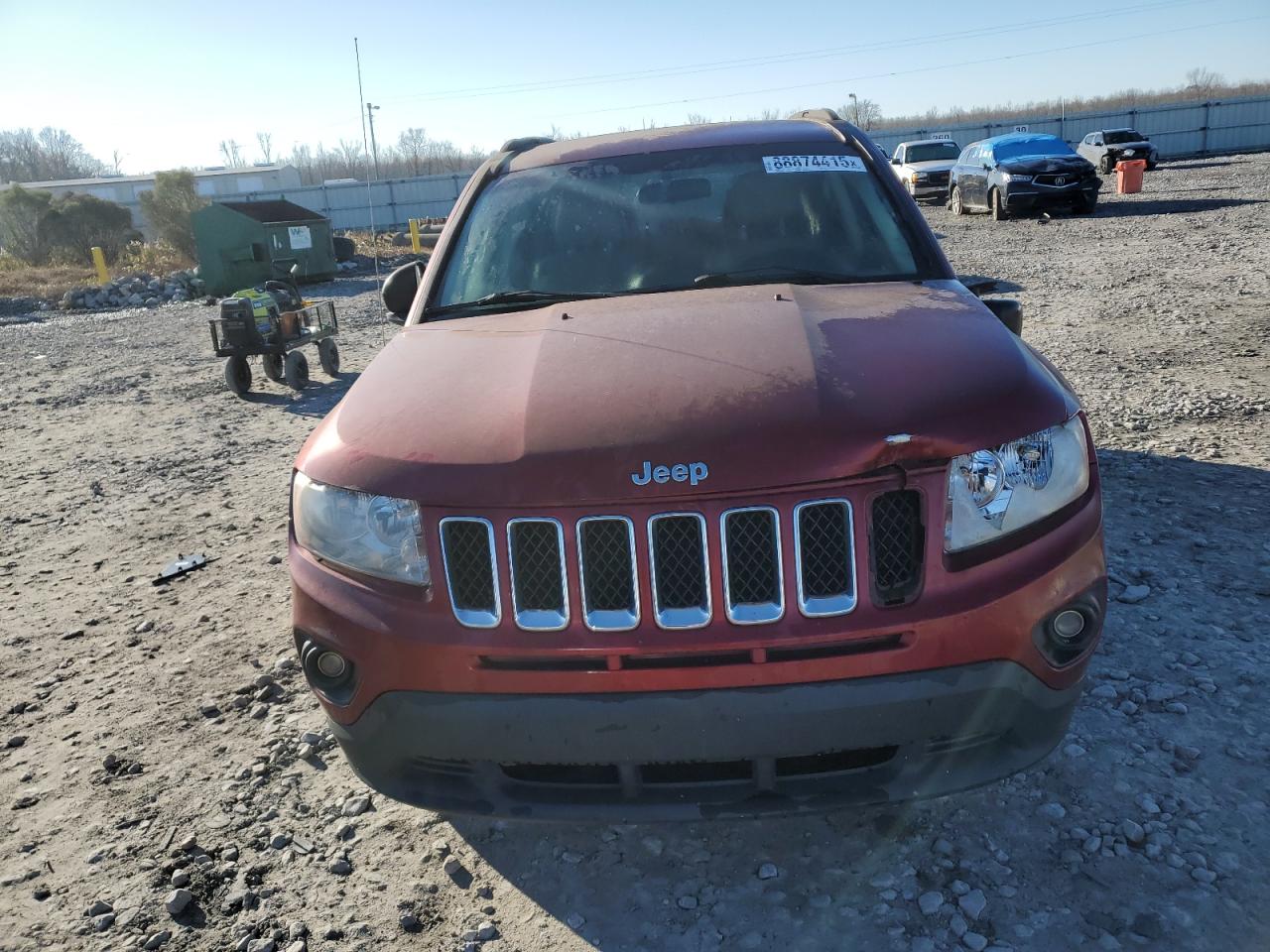 2012 Jeep Compass VIN 1C4NJCEBXCD660347 Copart auction photo, side / front end damage thumbnail 5