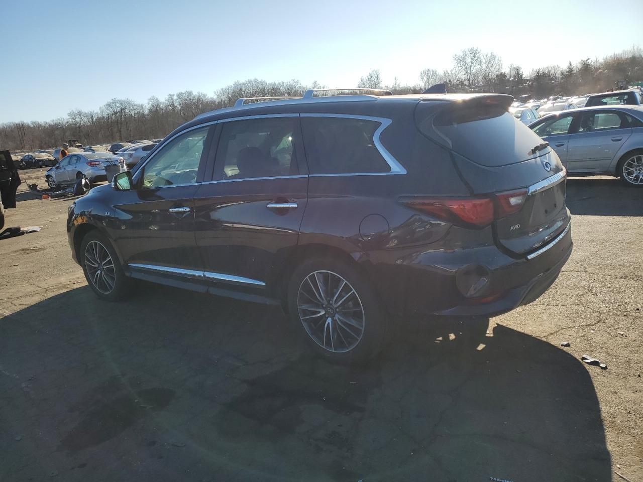 2019 Infiniti QX60 VIN 5N1DL0MMXKC516756 Copart auction photo, front end / side damage thumbnail 2