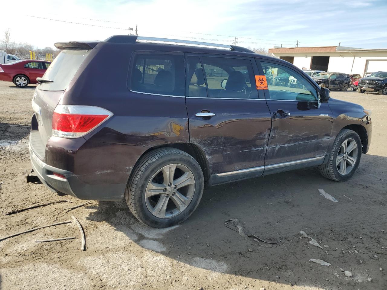 2013 Toyota Highlander VIN 5TDDK3EH7DS200260 Copart auction photo, front end / side damage thumbnail 3