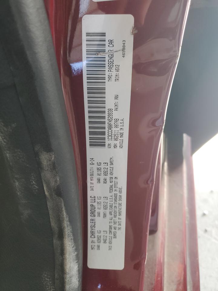 2015 Chrysler 200 VIN 1C3CCCAB0FN529938 Copart auction photo, front end / minor dent/scratches damage thumbnail 12