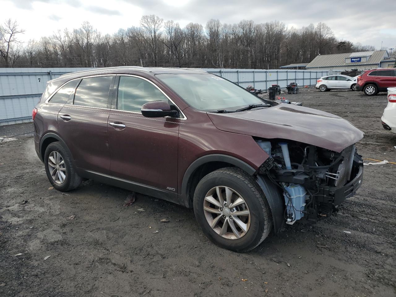 2018 KIA Sorento VIN 5XYPGDA38JG401429 Copart auction photo, front end / minor dent/scratches damage thumbnail 4