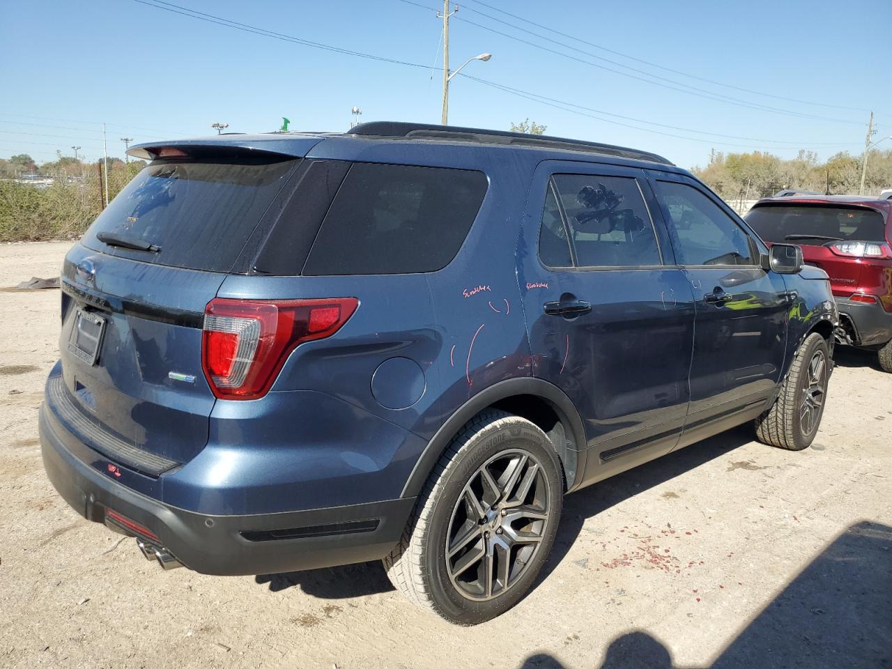 2018 Ford Explorer VIN 1FM5K8GT3JGB97474 Copart auction photo, front end / minor dent/scratches damage thumbnail 3