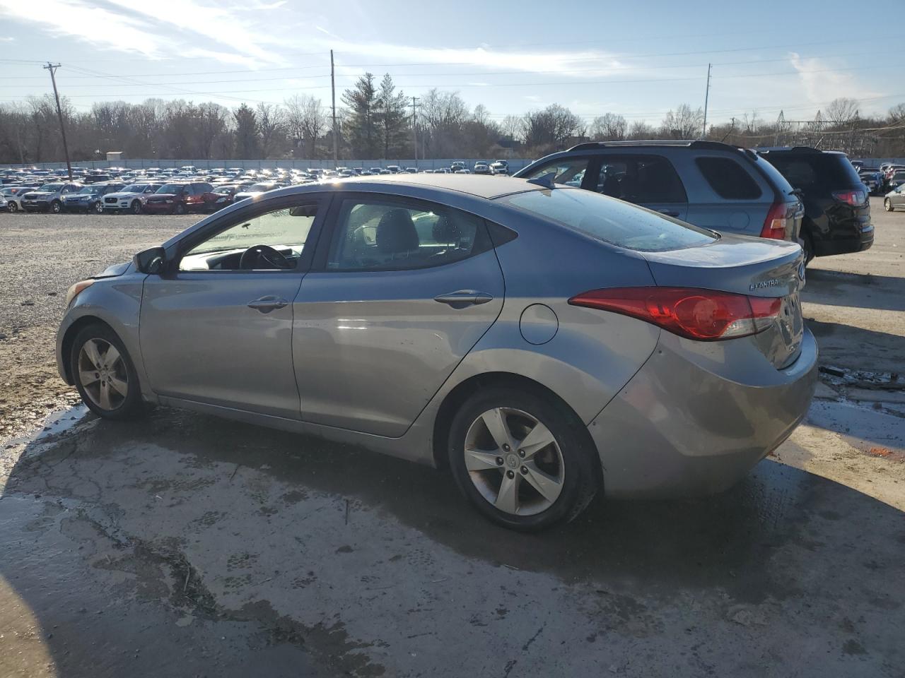 2011 Hyundai Elantra VIN KMHDH4AE5BU139608 Copart auction photo, front end / side damage thumbnail 2