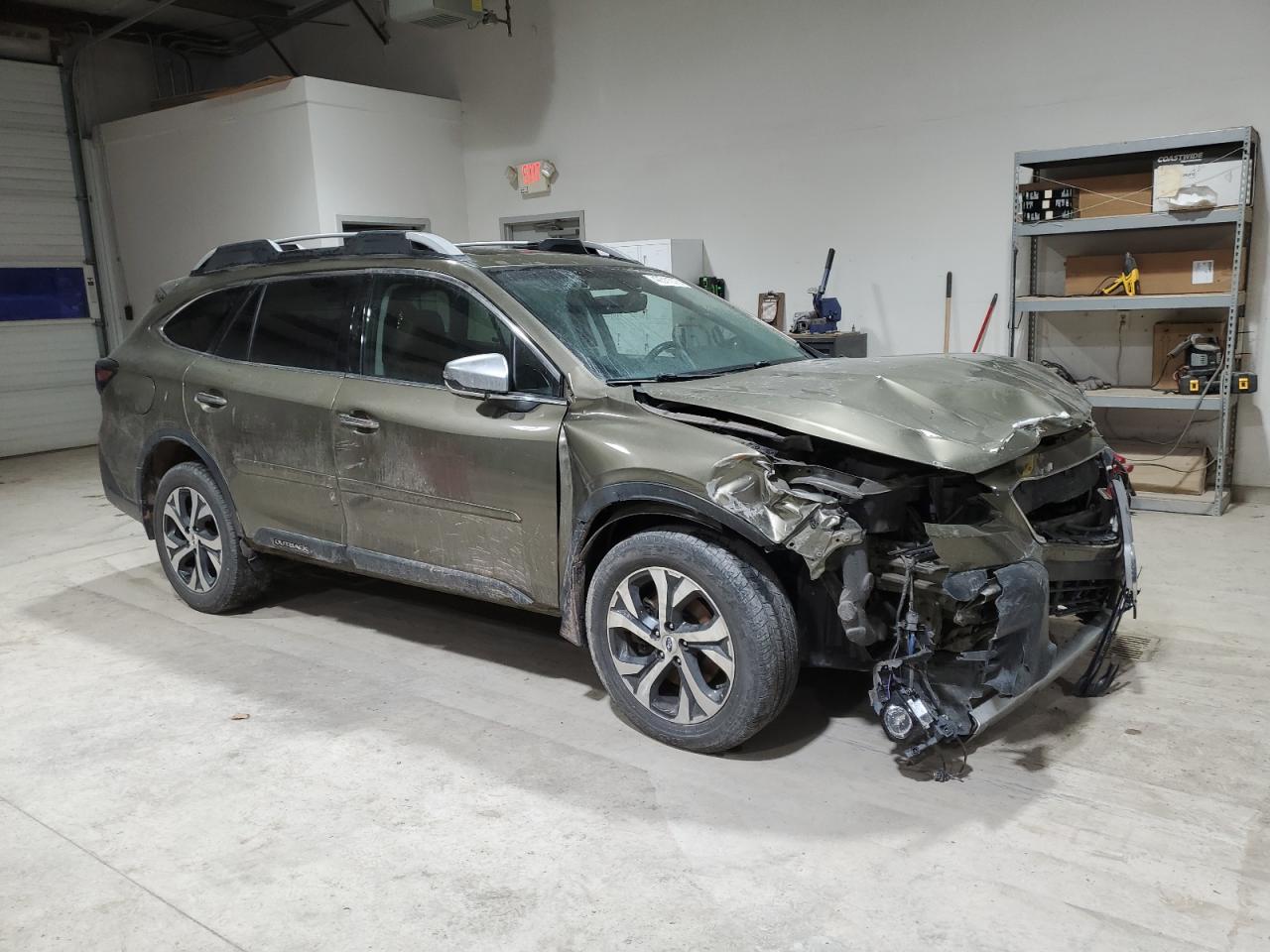 2021 Subaru Outback VIN 4S4BTGPDXM3100401 Copart auction photo, front end / side damage thumbnail 4