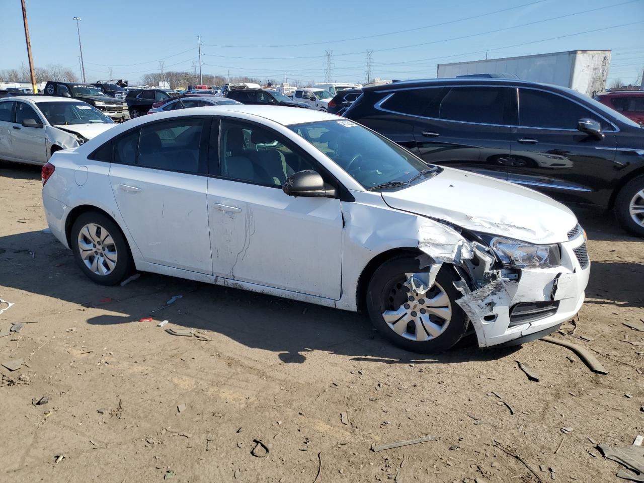 2014 Chevrolet Cruze VIN 1G1PA5SH4E7449703 Copart auction photo, front end / side damage thumbnail 4