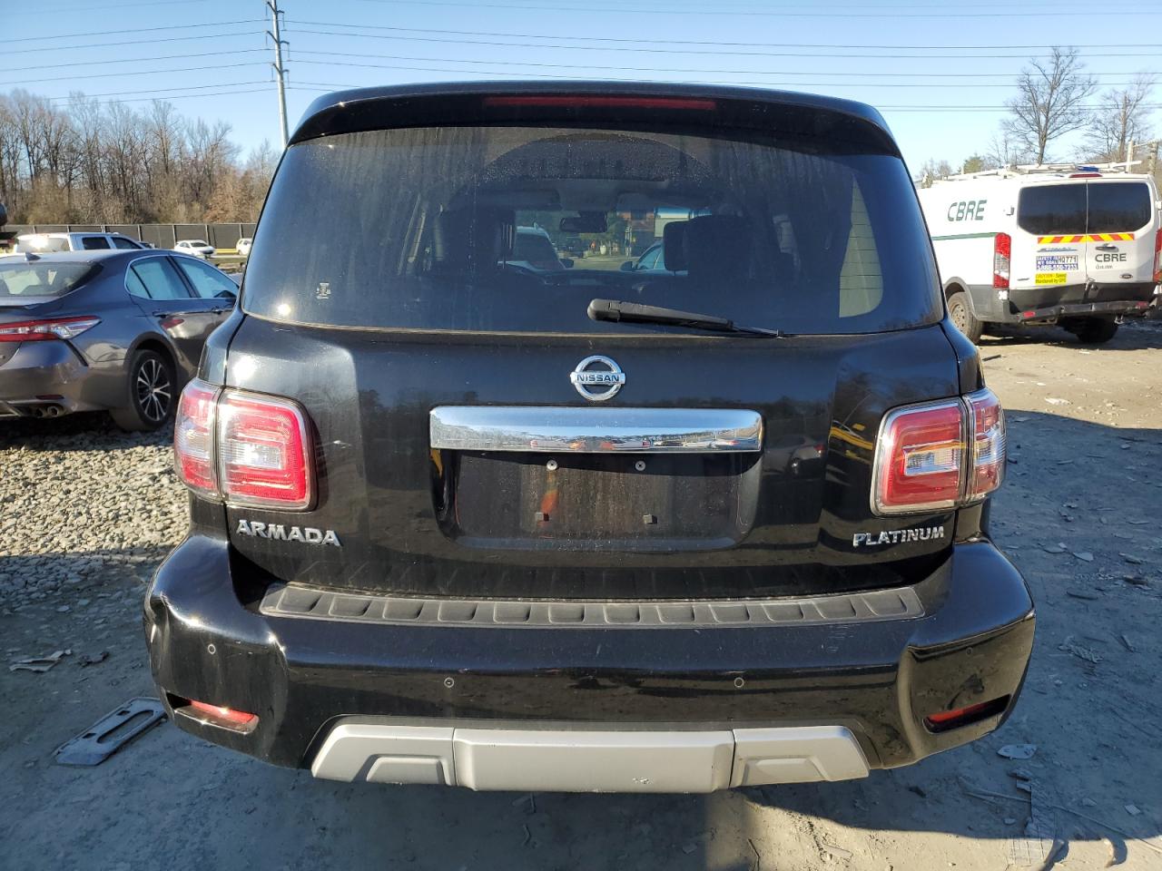 2017 Nissan Armada VIN JN8AY2NE1H9704006 Copart auction photo, undercarriage / front end damage thumbnail 6