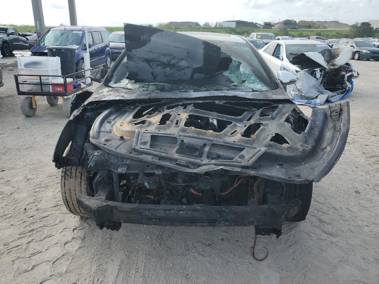 2018 Hyundai Sonata VIN 5NPE34AB9JH671269 Copart auction photo, burn - engine / front end damage thumbnail 5