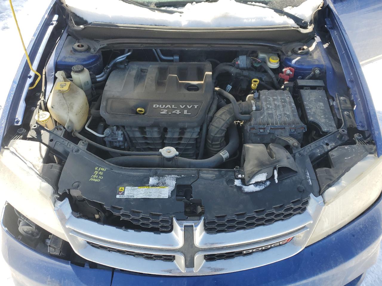 2012 Dodge Avenger VIN 1C3CDZAB3CN325422 Copart auction photo, front end / hail damage thumbnail 11