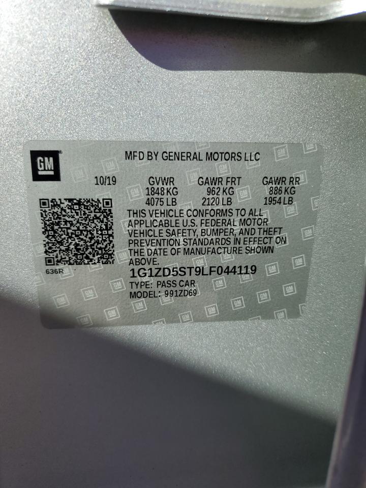 2020 Chevrolet Malibu VIN 1G1ZD5ST9LF044119 Copart auction photo, front end / rear end damage thumbnail 13