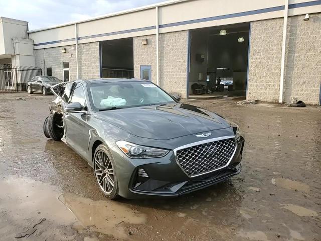 2019 Genesis G70 VIN KMTG34LE2KU019750 Copart auction photo, side damage thumbnail 11