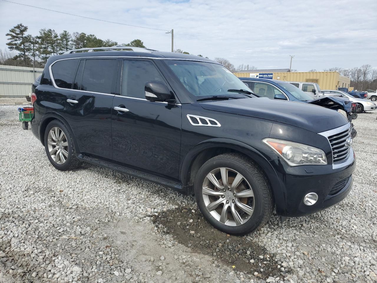 2013 Infiniti QX56 VIN JN8AZ2NE3D9040346 Copart auction photo, front end / side damage thumbnail 4